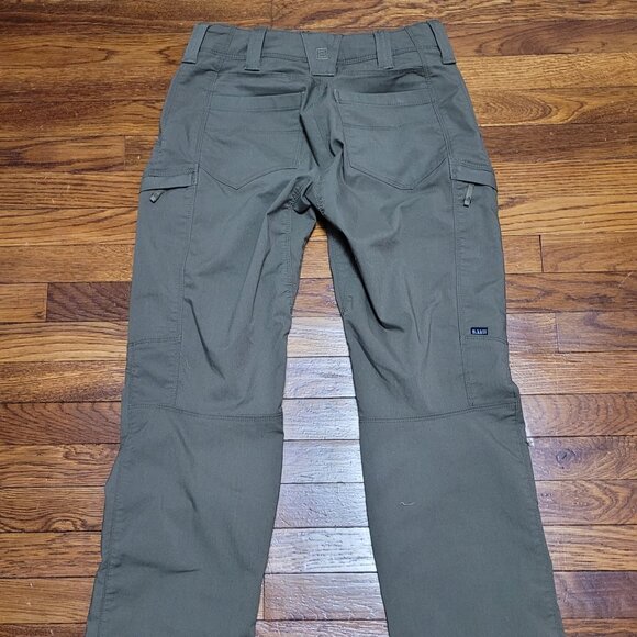 5.11 Tactical Women's Green Cargo Pants - Picture 4 of 8